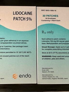 Endo Lidocaine Patch 5%